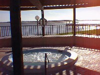 Hot tub with a View of the Bay